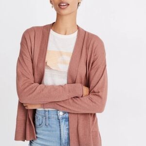 Madewell Bradley Faded Mauve Cardigan Sweater